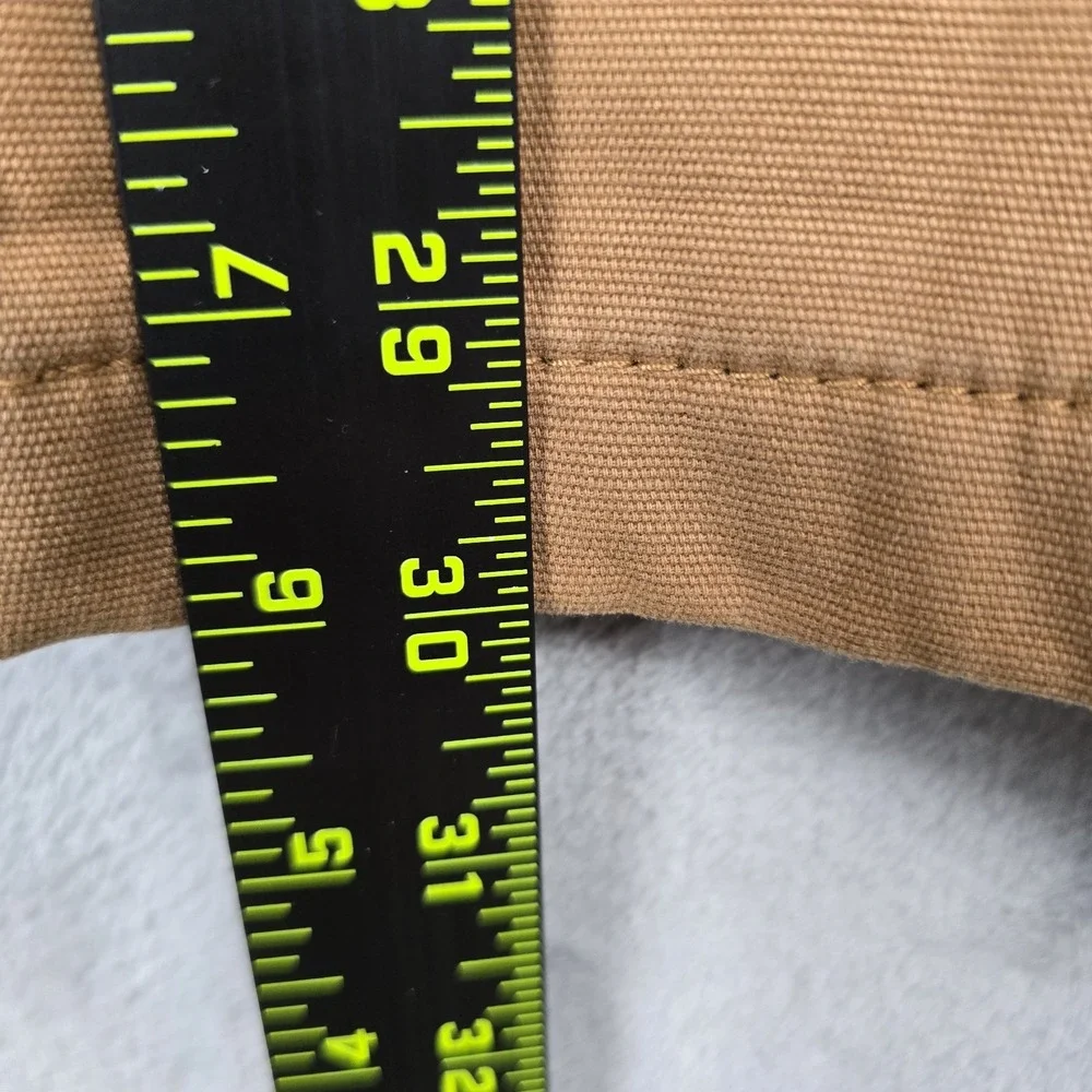 Coleman Mens Fleece Lined Canvas Utility Work Pants Tan Brown 40x32 Straight Leg